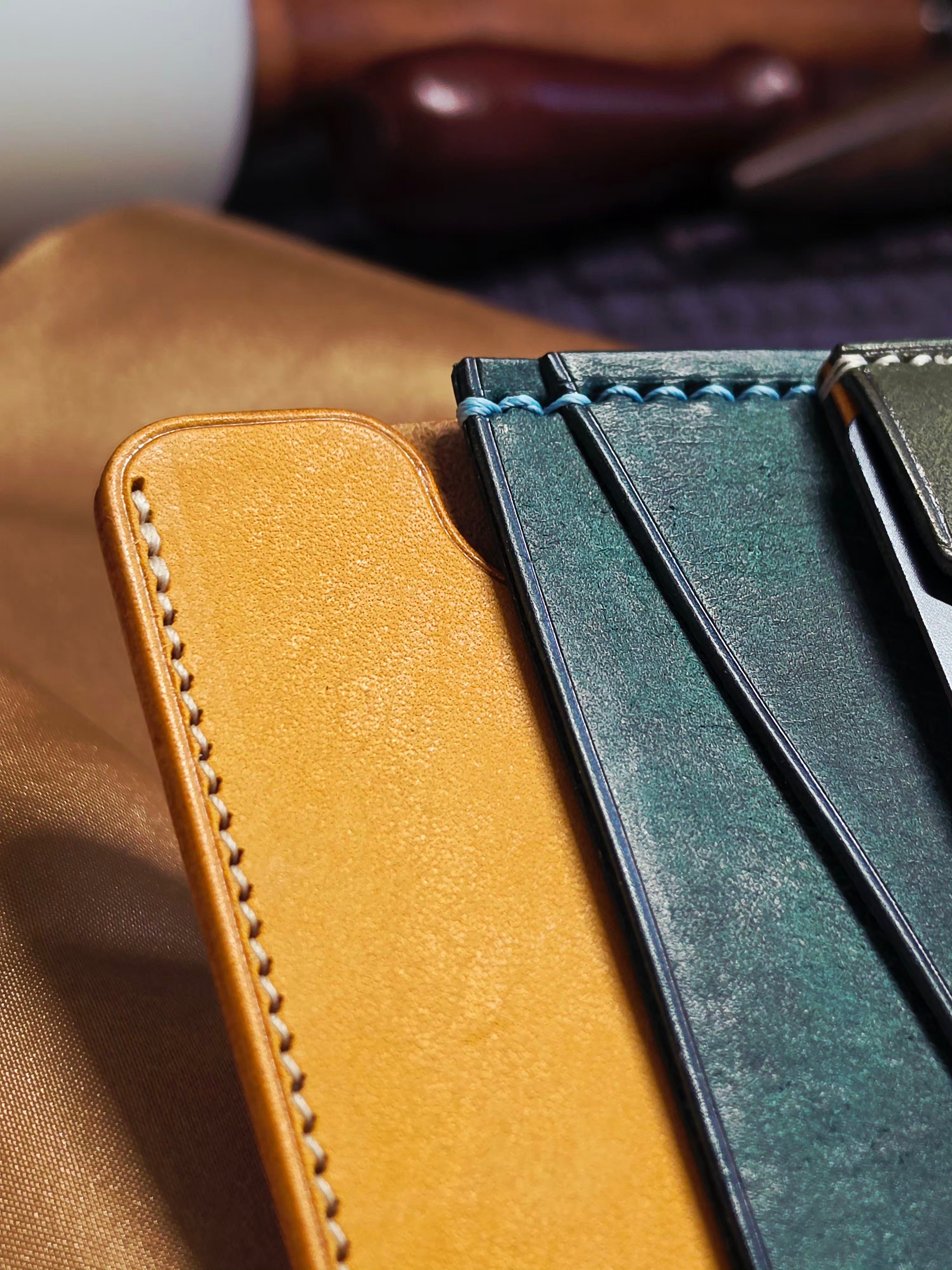 Ephem Nubuck Leather Minimalist Card Case