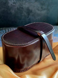 Ephem Cylinder Leather Travel Jewelry Box