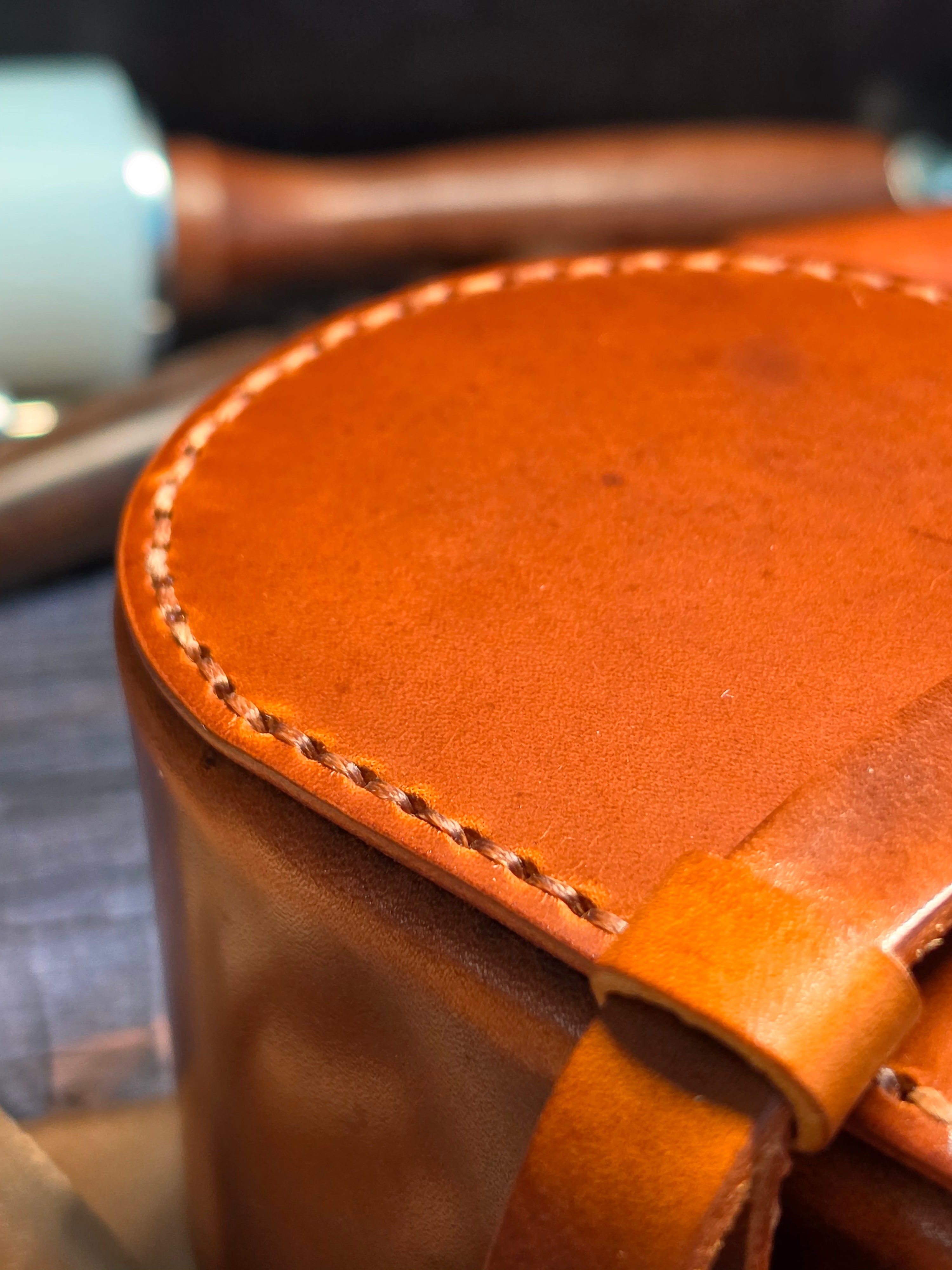 Ephem Cylinder Leather Travel Jewelry Box