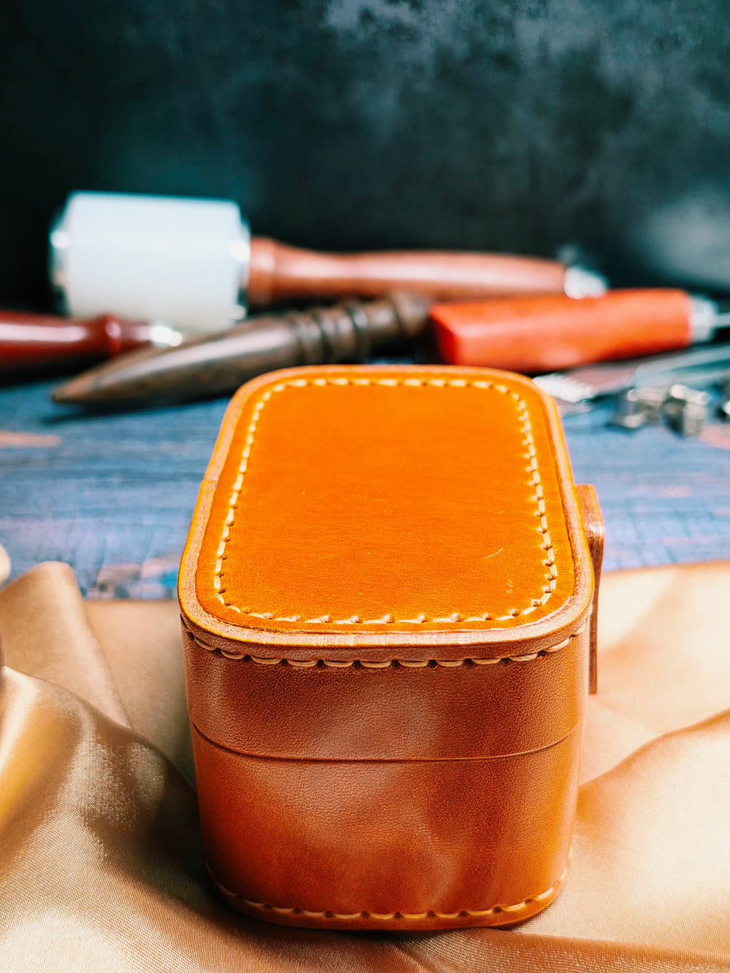 Ephem Brutalist Leather Desk Watch Vault