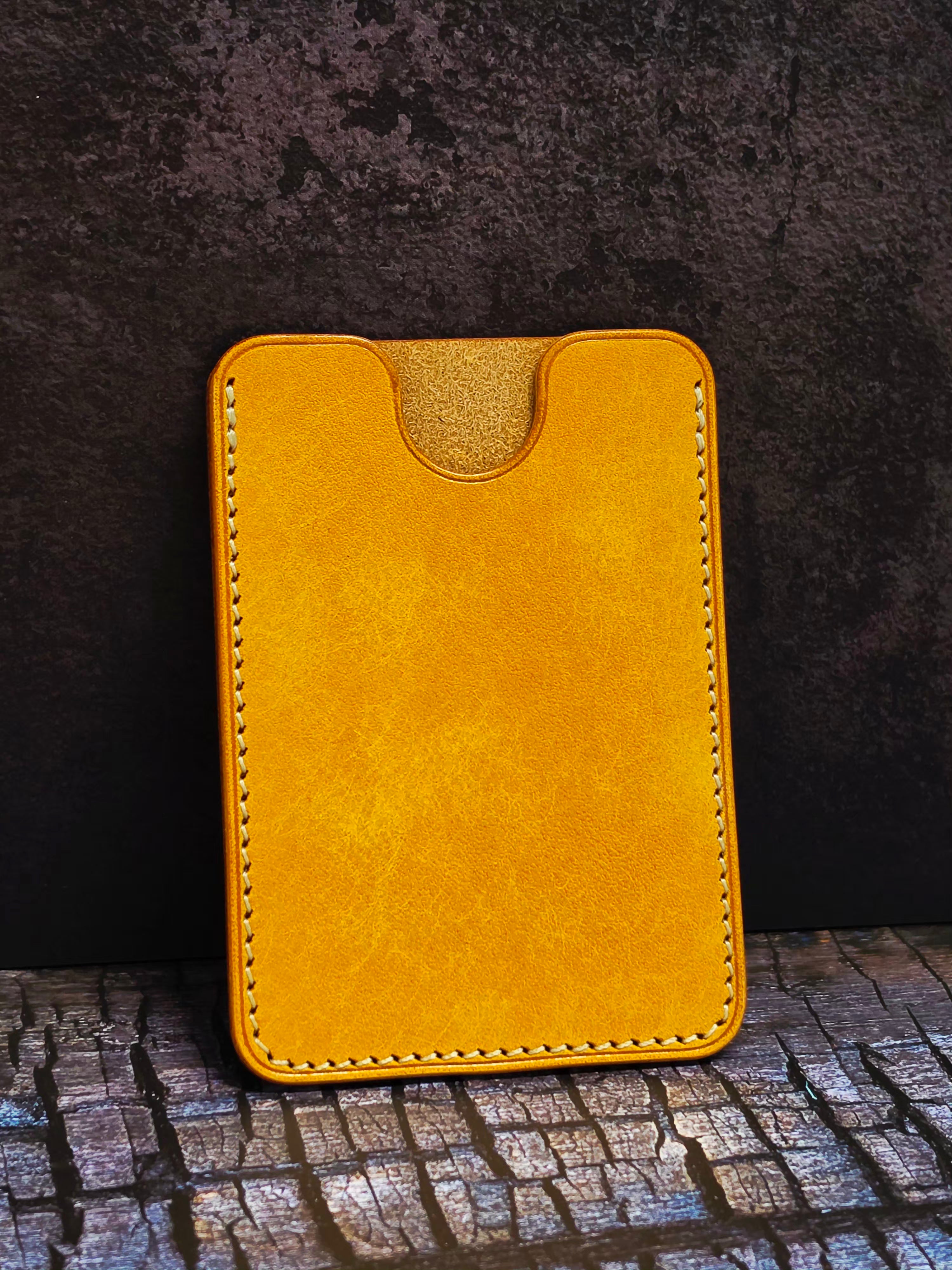Ephem Nubuck Leather Minimalist Card Case