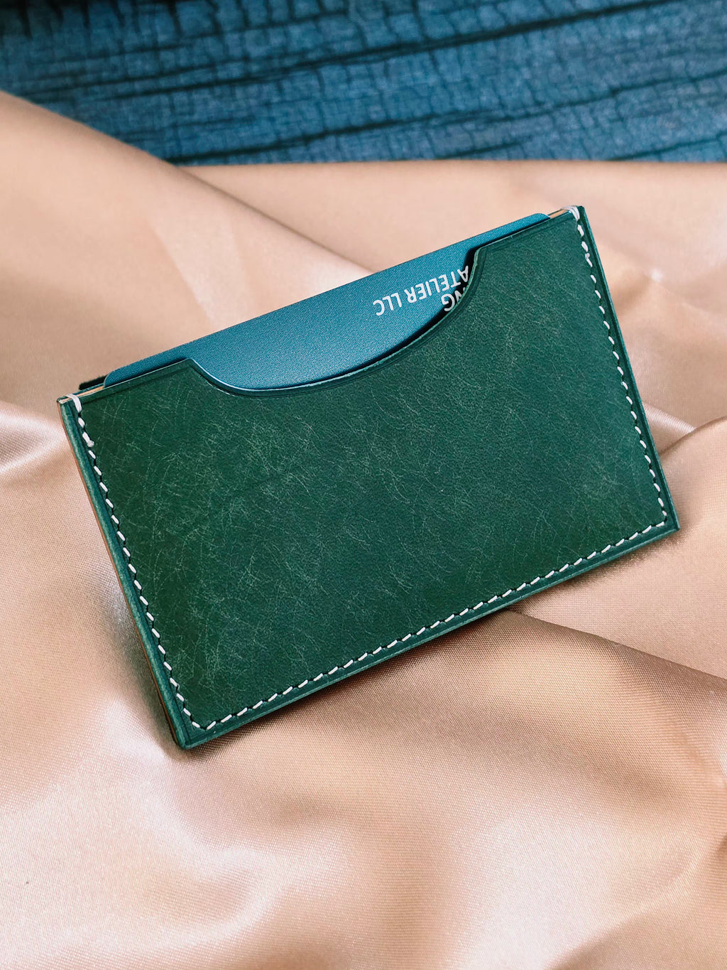 Ephem Slim Grain-Leather Accordion Card Holder