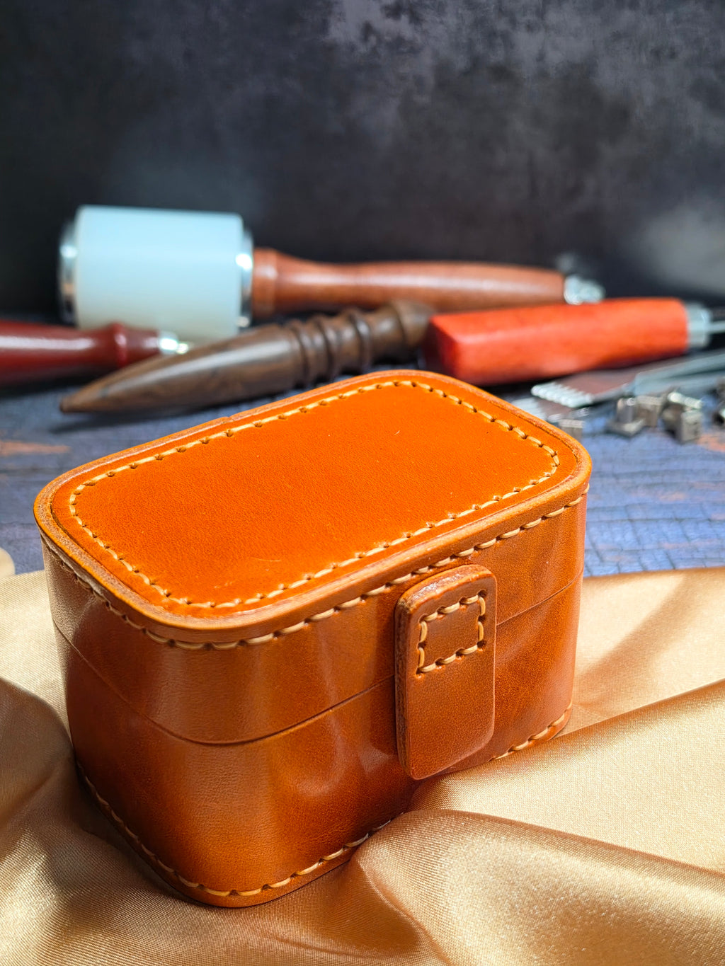 Ephem Brutalist Leather Desk Watch Vault